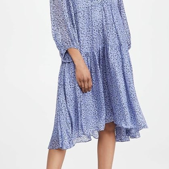 Joie Harlie gathered leopard-print fil coupé chiffon midi dress - XS - Picture 3 of 10